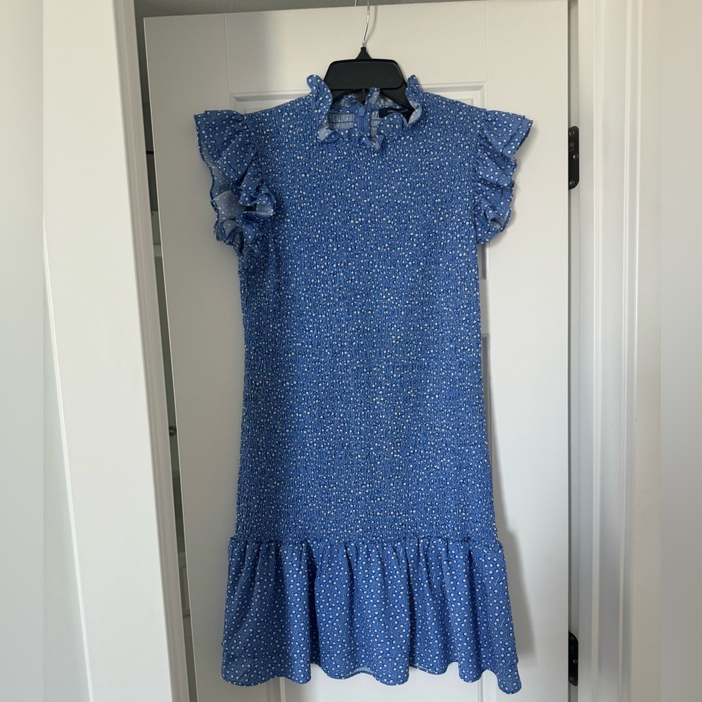 Blue Ruffled Kids Dress